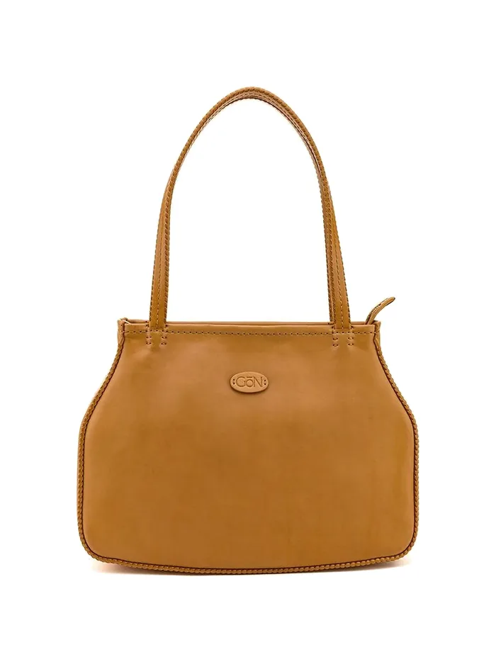 GÖN camel smooth leather everyday shoulder tote