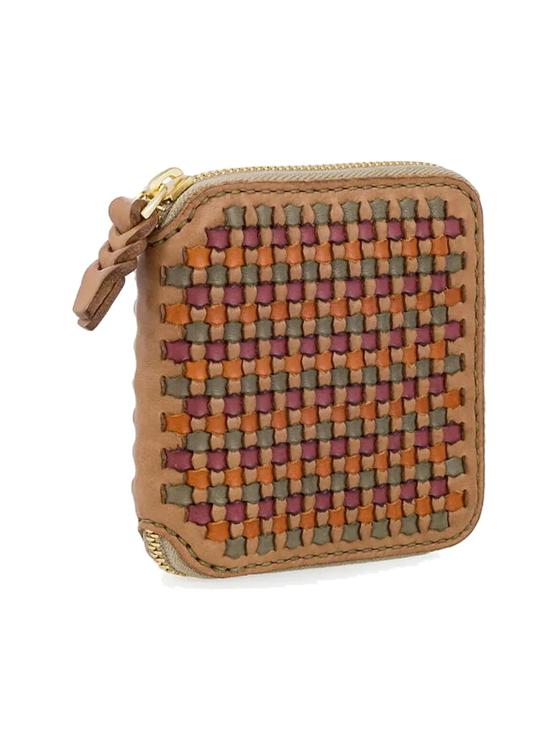 GÖN Handmade Woven Square Wallet in Gray Multi — view 2