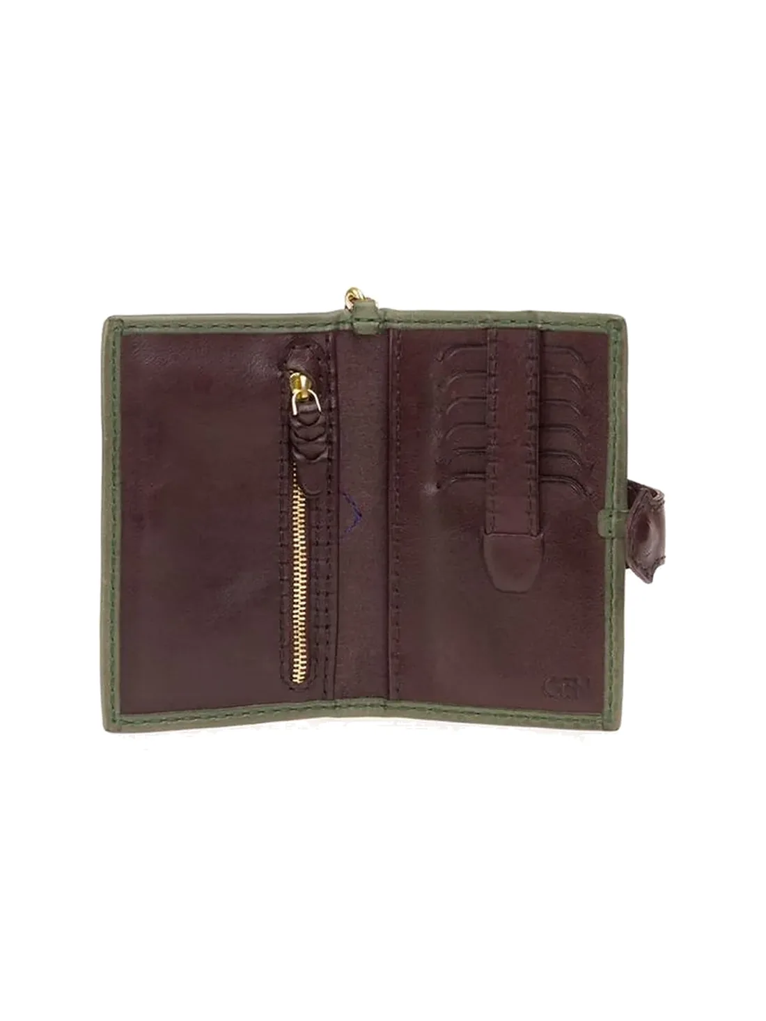 GÖN Handmade Leaf Appliqué Wristlet in Coffee Multi — view 2