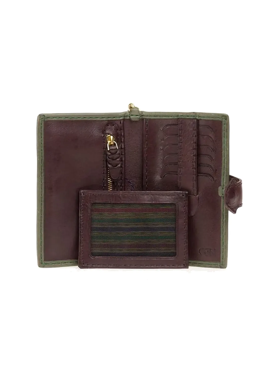 GÖN Handmade Leaf Appliqué Wristlet in Coffee Multi — view 4