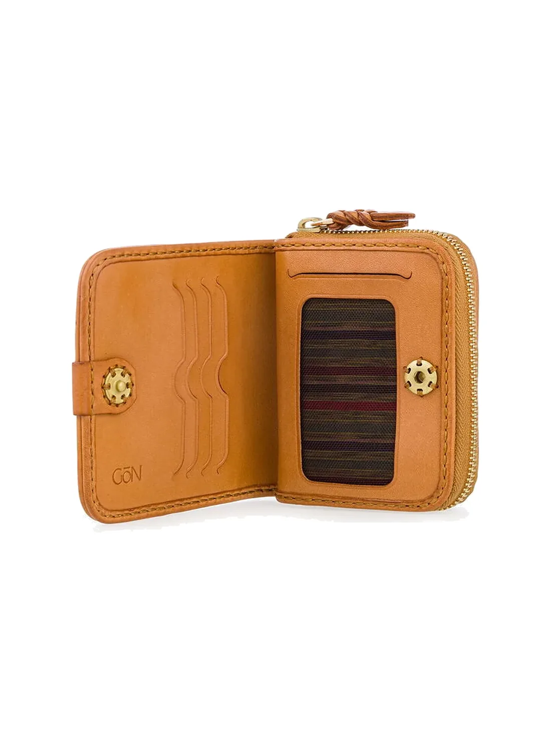 GÖN Handmade Checkweave Zip Wallet — view 2