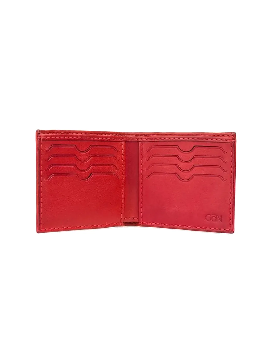GÖN Handmade Men’s Slim Wallet in Red — view 2