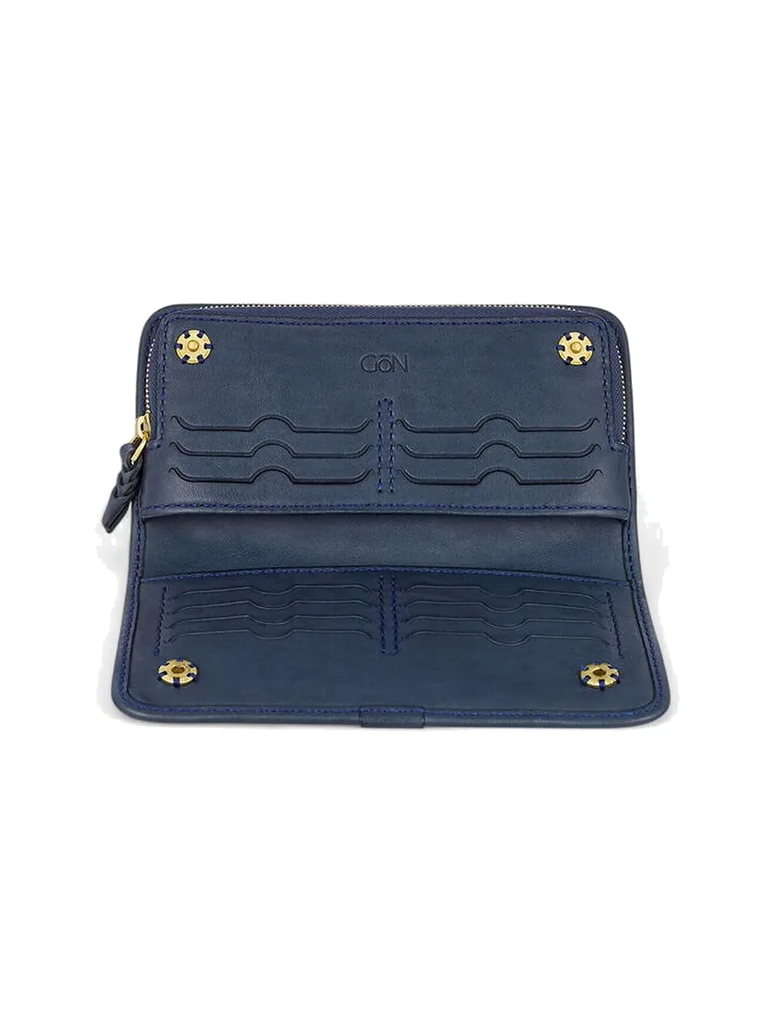 GÖN Handmade Woven Clasp Wallet in Navy — view 4